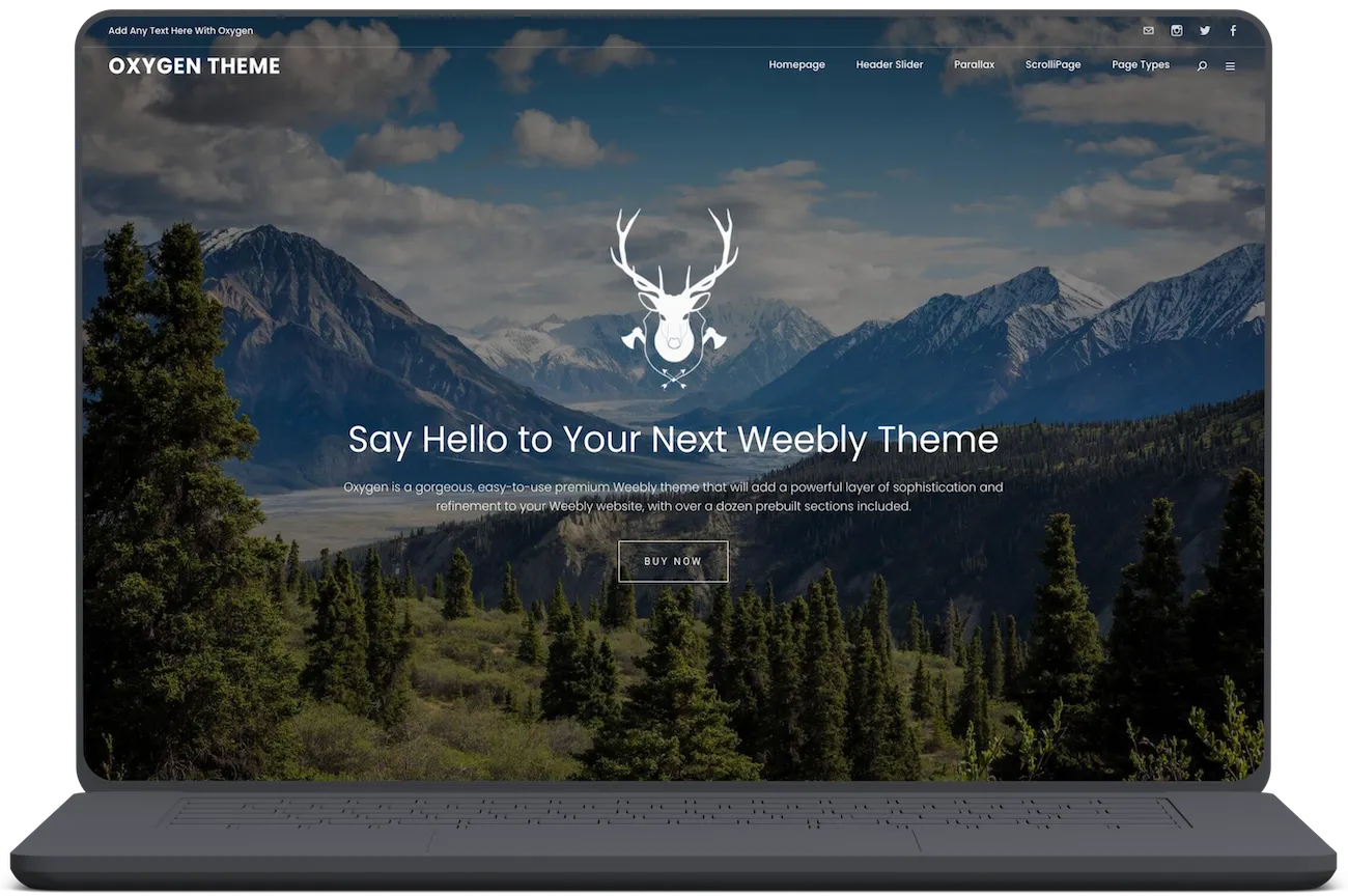Image of our Oxygen theme